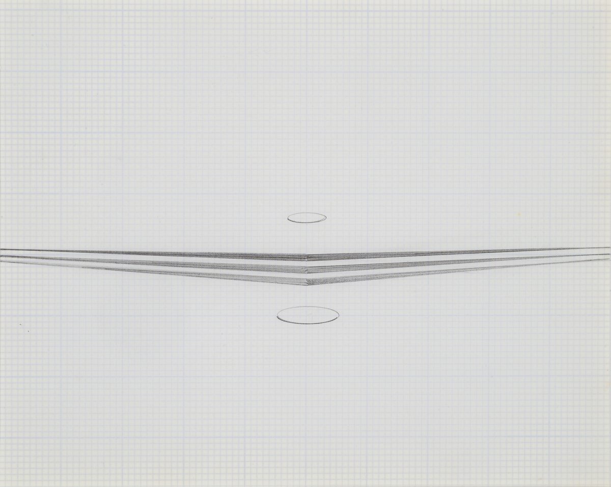 Nasreen Mohamedi, Untitled (1980s) Graphite on graph paper